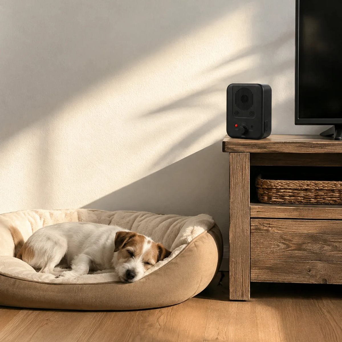 PupMute device in living room